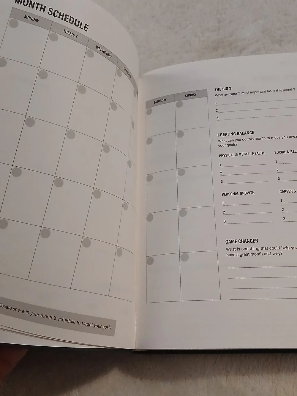 Balance Planner Notebook + Case - Productivity, Journaling, Goal Setting